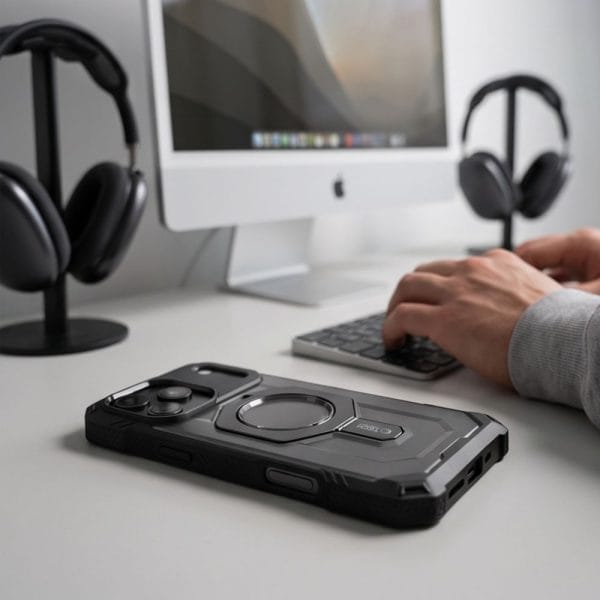 Θήκη iPhone 17 Pro Max / 18 Pro Max Tech-Protect MagForce MagSafe με Stand Matte Black - Image 8