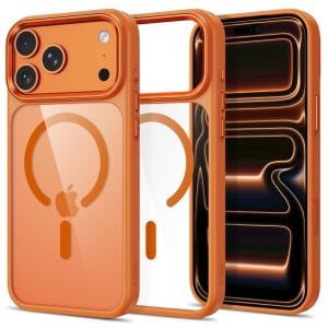 Θήκη iPhone 17 Pro / 18 Pro Tech-Protect MagMat MagSafe CC Cosmic Orange Clear