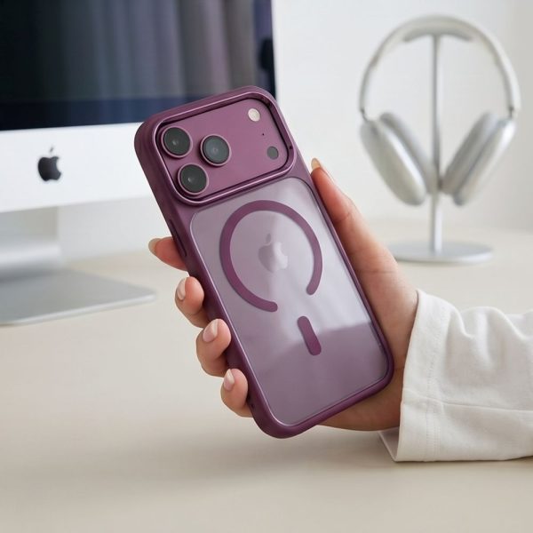 Θήκη iPhone 17 Pro / 18 Pro Tech-Protect MagMat MagSafe CC Dark Cherry / Clear - Image 8