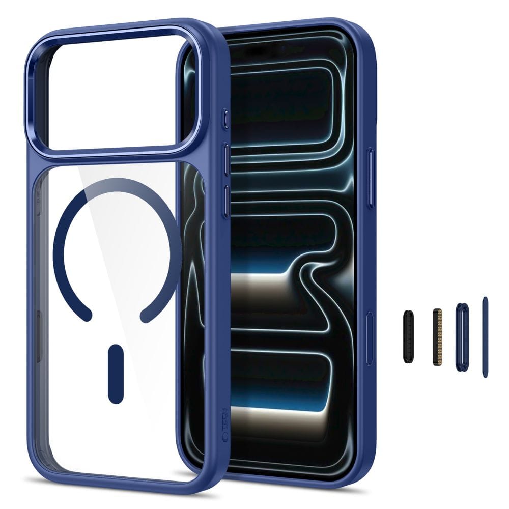 Θήκη iPhone 17 Pro / 18 Pro Tech-Protect MagMat MagSafe CC Deep Blue / Clear - Image 2