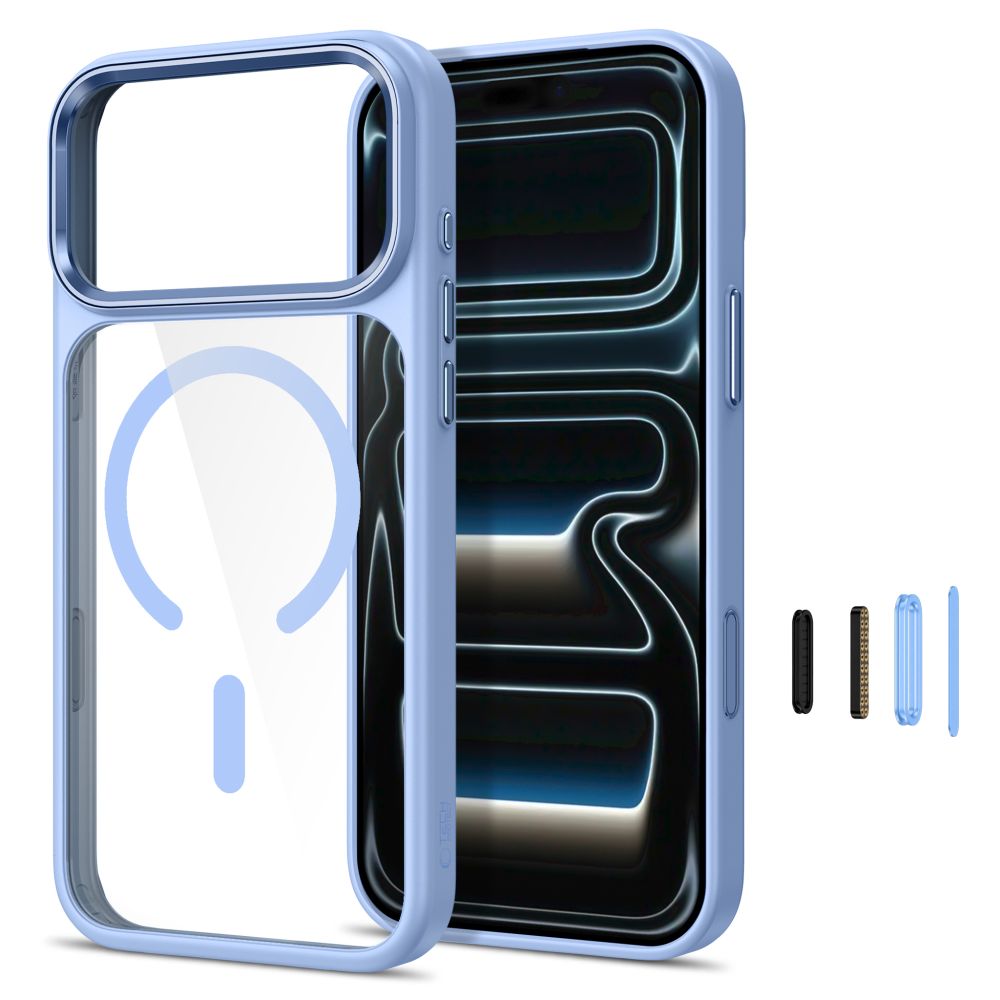 Θήκη iPhone 17 Pro / 18 Pro Tech-Protect MagMat MagSafe CC Light Blue / Clear - Image 2