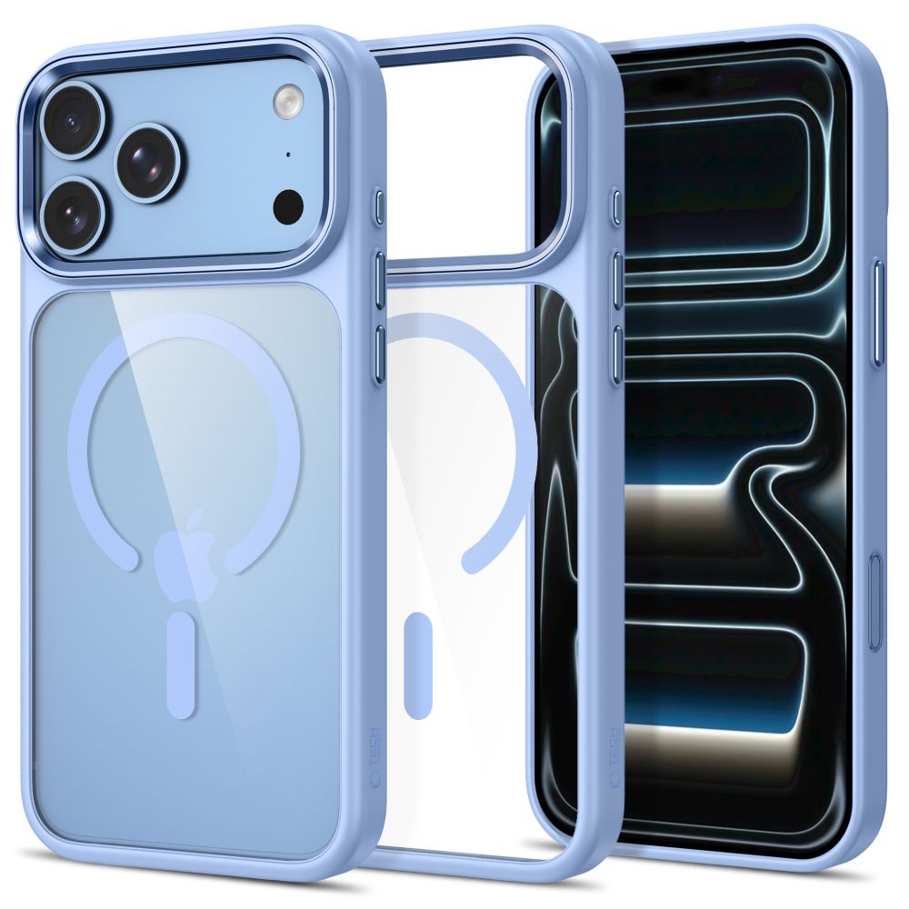 Θήκη iPhone 17 Pro / 18 Pro Tech-Protect MagMat MagSafe CC Light Blue Clear