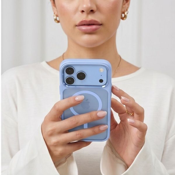 Θήκη iPhone 17 Pro Max / 18 Pro Max Tech-Protect MagMat MagSafe CC Light Blue / Clear - Image 6
