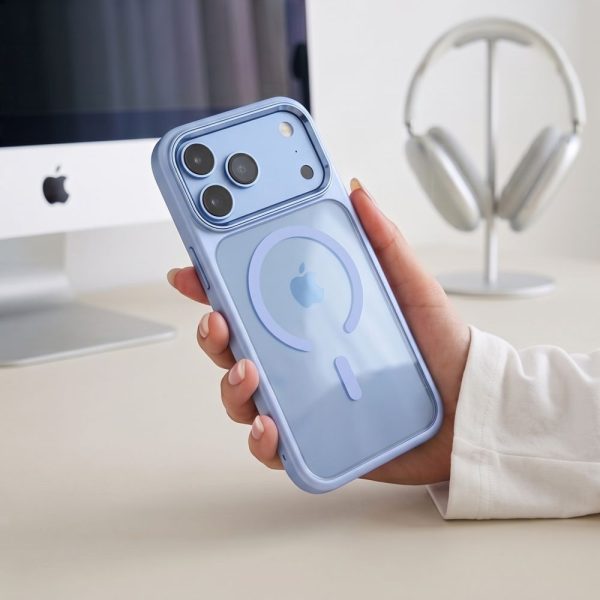 Θήκη iPhone 17 Pro Max / 18 Pro Max Tech-Protect MagMat MagSafe CC Light Blue / Clear - Image 8