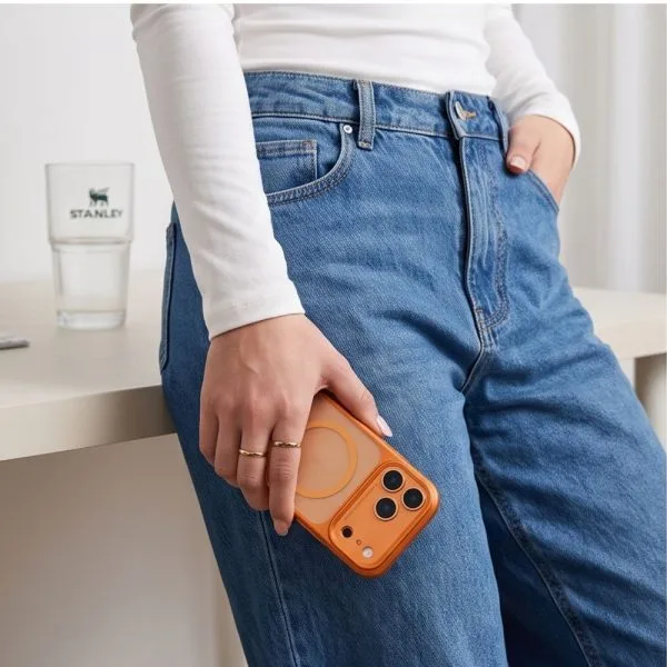 Θήκη iPhone 18 Pro Max / 17 Pro Max Tech-Protect MagPrime MagSafe CC Matte Cosmic Orange - Image 7