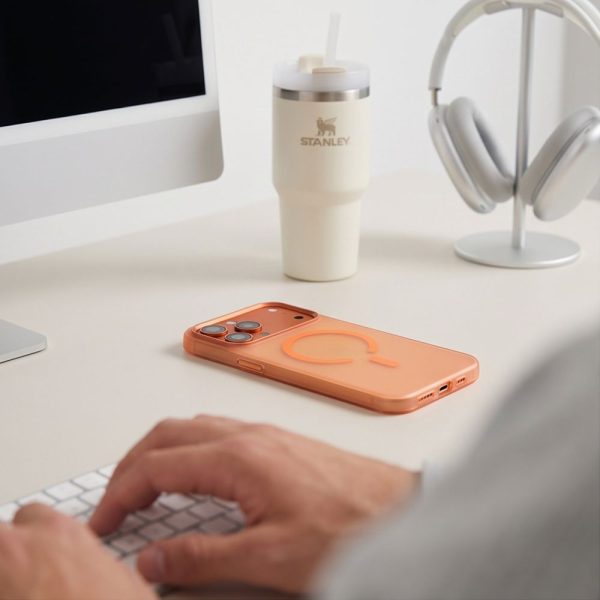 Θήκη iPhone 17 Pro / 18 Pro Tech-Protect MagZero MagSafe Matte Cosmic Orange - Image 5
