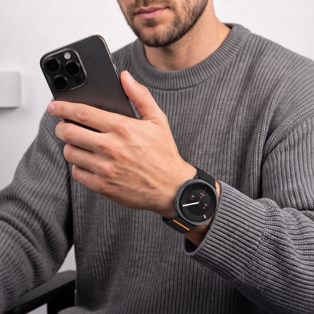 Λουράκι Samsung Galaxy Watch 8 / 9 / Classic 40 / 44 / 46mm Tech-Protect Nylon Clasp Black - Image 3