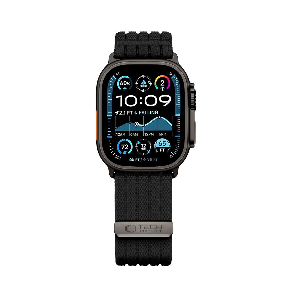 Λουράκι Apple Watch 44 / 45 / 46 / 49mm Tech-Protect Nylon Black - Image 3