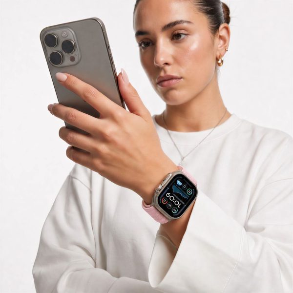 Λουράκι Apple Watch 44 / 45 / 46 / 49mm Tech-Protect Nylon Sport Light Pink - Image 4