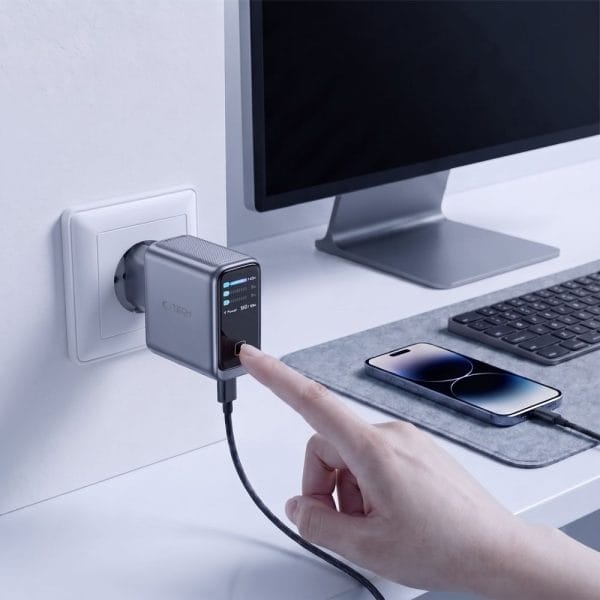 Φορτιστής GaN 140W 4 Θυρών Tech-Protect PowerVision NC140W-GaN PD / QC3.0 Dark Grey - Image 7