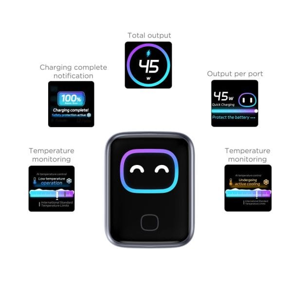 Φορτιστής USB-C GaN 45W Tech-Protect PowerVision NC45W-GaN PD3.2 Dark Grey - Image 5