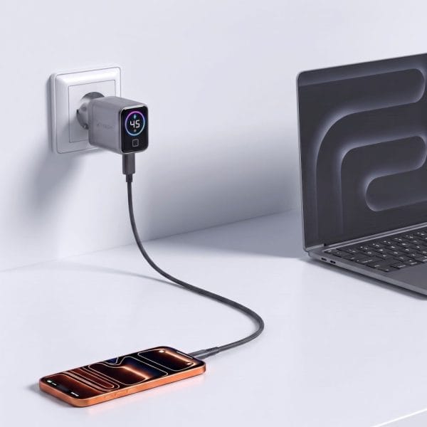Φορτιστής USB-C GaN 45W Tech-Protect PowerVision NC45W-GaN PD3.2 Dark Grey - Image 6