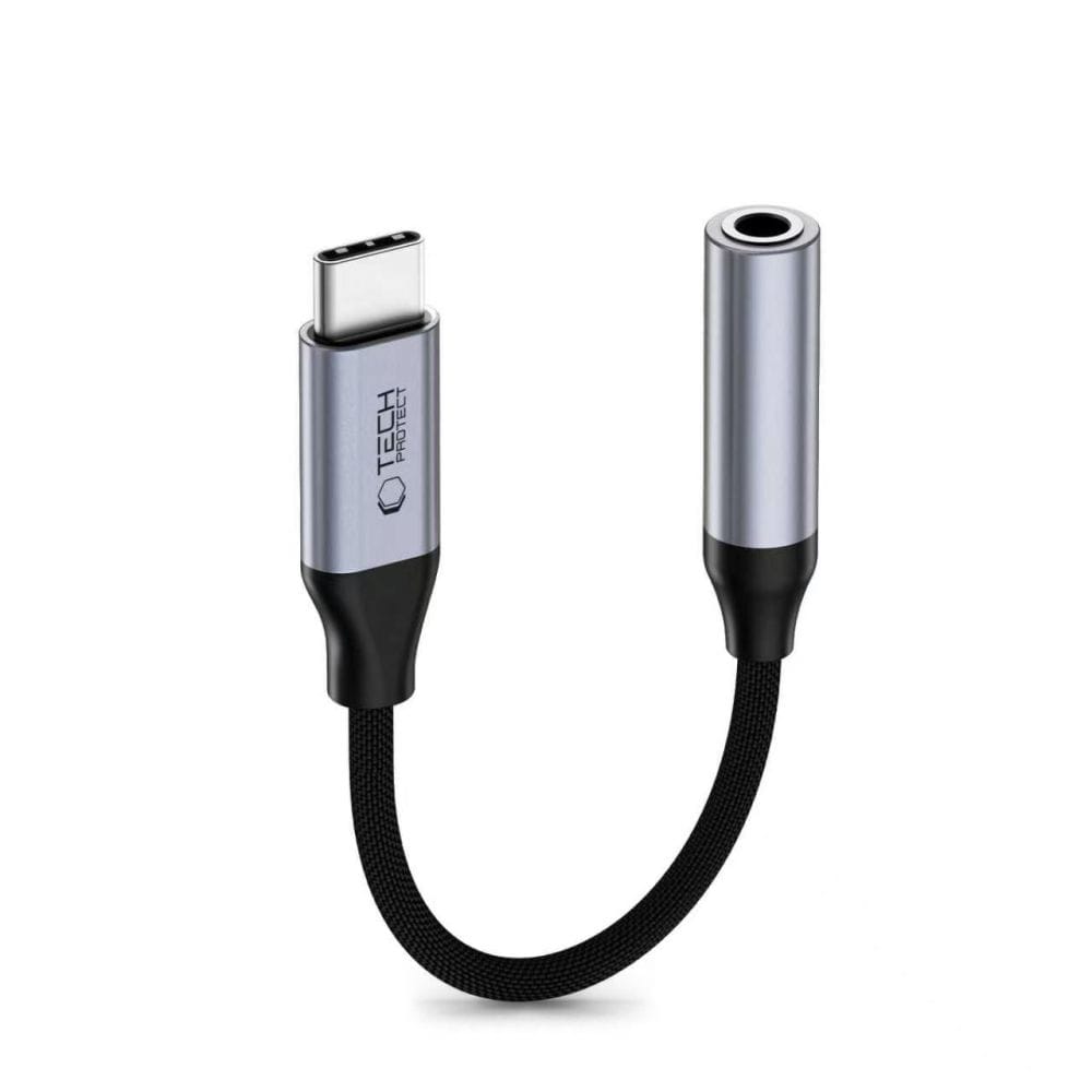 Αντάπτορας Ήχου USB-C σε Jack 3.5mm DAC Tech-Protect Ultraboost Iron Grey - Image 2