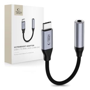 Αντάπτορας USB-C σε Jack 3.5mm DAC Tech-Protect Ultraboost Iron Grey