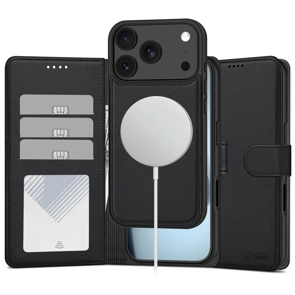 Θήκη Πορτοφόλι iPhone 17 Pro Max / 18 Pro Max Tech-Protect Wallet MagSafe Matte Black