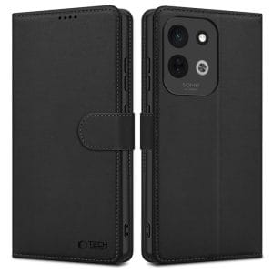 Θήκη πορτοφόλι Xiaomi Redmi 17 4G / 5G Tech-Protect Wallet Black