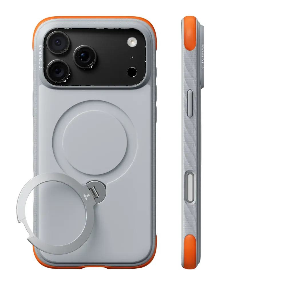 Θήκη iPhone 18 Pro TORRAS Ostand Q3 Rugged MagSafe Sunrise White με 360° Stand X00RP167A18027