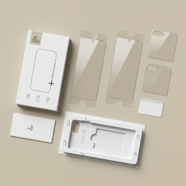 Σετ Προστασίας Οθόνης Samsung Galaxy Z Flip 7 / 8 Tech-Protect Easy Set Foil & Glass Fit+ 4in1 Clear - Image 8