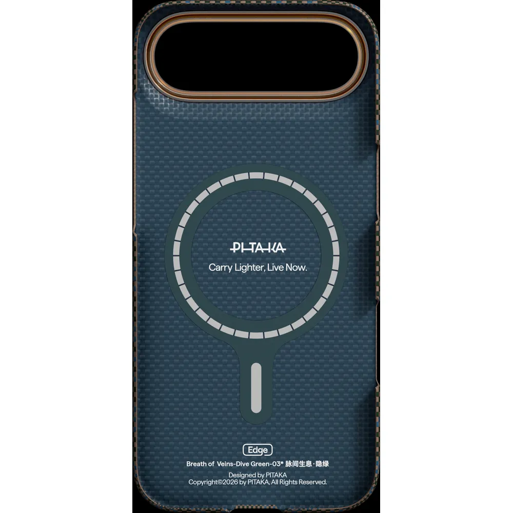 Θήκη iPhone Air PITAKA Edge Breath of Veins MagSafe Dive Green (BV1703A) - Image 3
