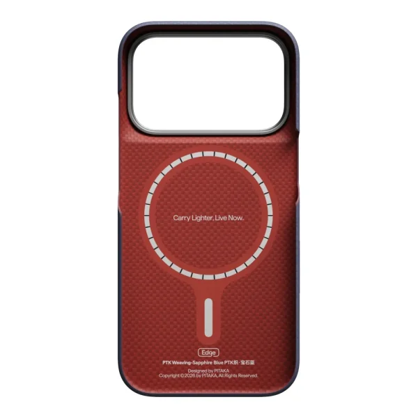 Θήκη iPhone 18 Pro Pitaka Edge Case PTK Weaving MagSafe Sapphire Blue - Image 4