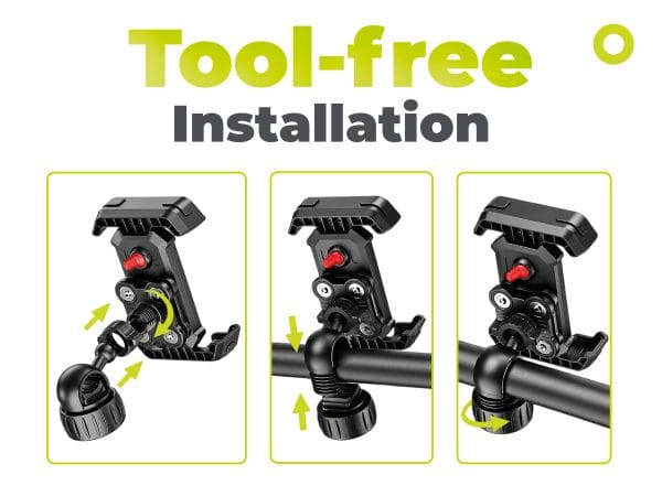 Mobile Origin Bike Phone Holder B1 with Anti-Shock & Vibration Reduction