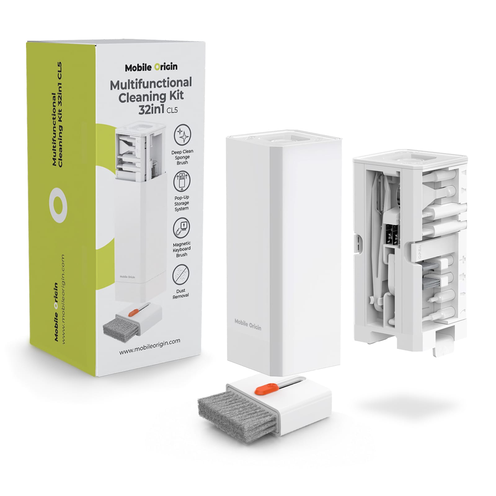 Σετ Καθαρισμού Ηλεκτρονικών 32-in-1 Mobile Origin CL5 White