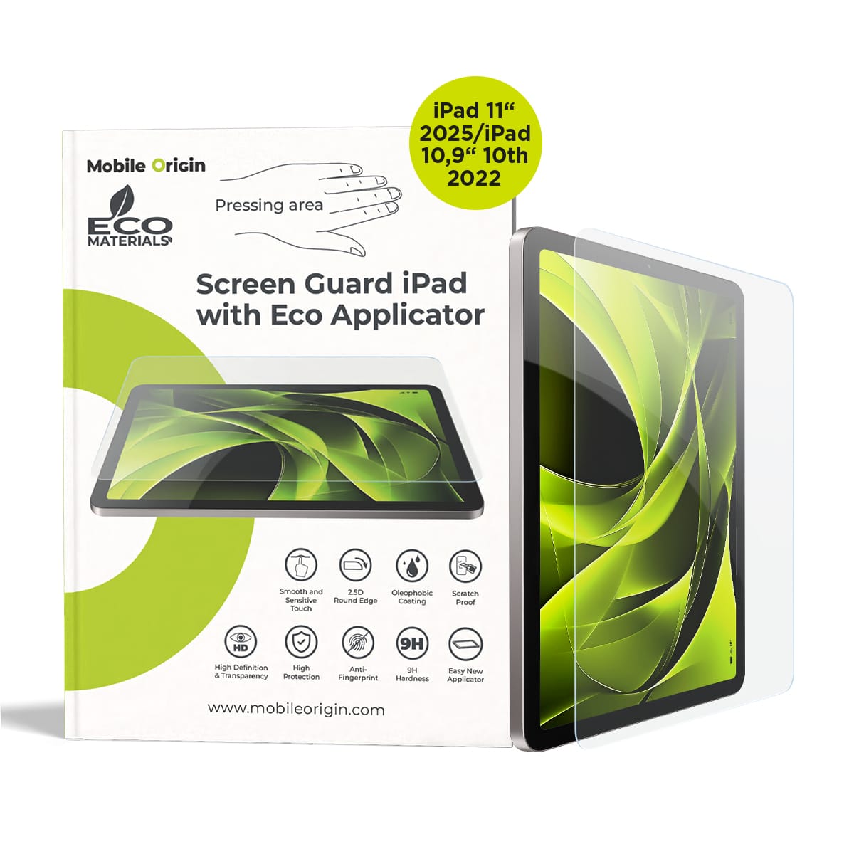 Mobile Origin Screen Guard iPad with Eco Applicator 11" 2025 / iPad 10.9" 2022 (10th gen.)