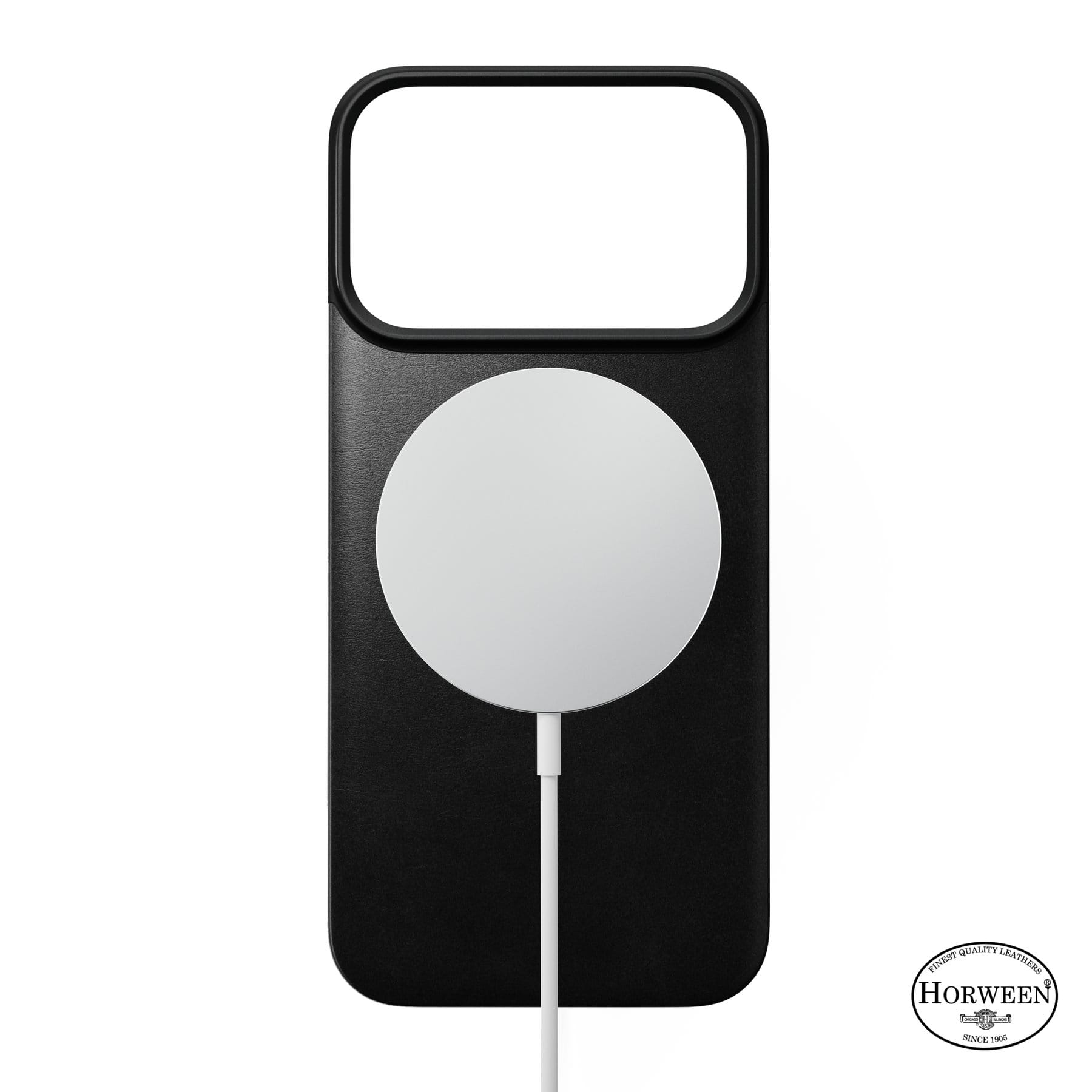 Nomad Magnetic Leather Back black (Horween) Magsafe - iPhone 18 Pro/17 Pro