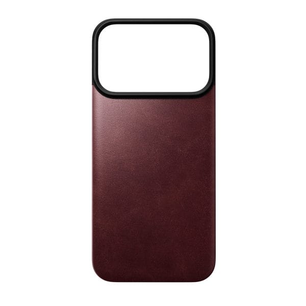 Nomad Magnetic Leather Back burgundy (Horween) Magsafe - iPhone 18 Pro/17 Pro