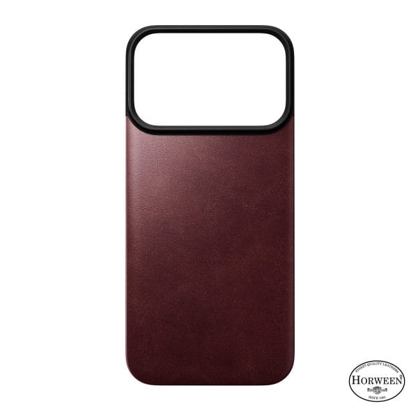 Nomad Magnetic Leather Back burgundy (Horween) Magsafe - iPhone 18 Pro/17 Pro