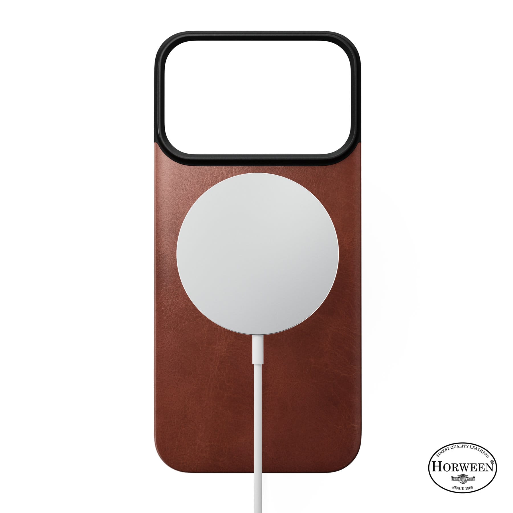 Nomad Magnetic Leather Back olde dublin (Horween) Magsafe - iPhone 18 Pro/17 Pro