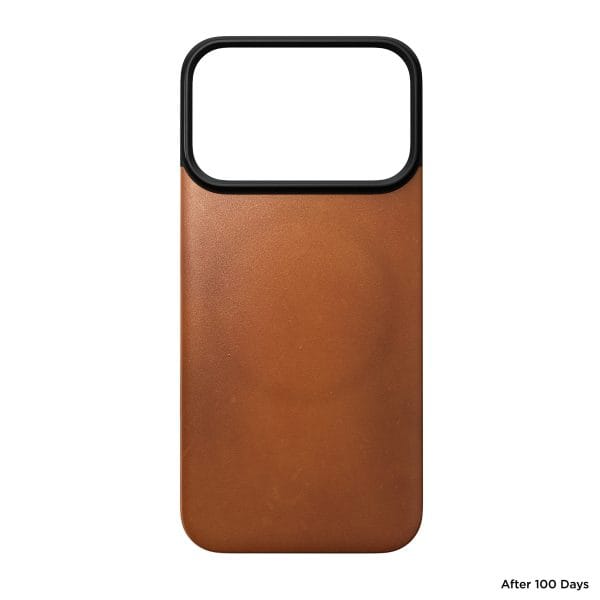 Nomad Magnetic Leather Back saddle (Horween) Magsafe - iPhone 18 Pro/17 Pro