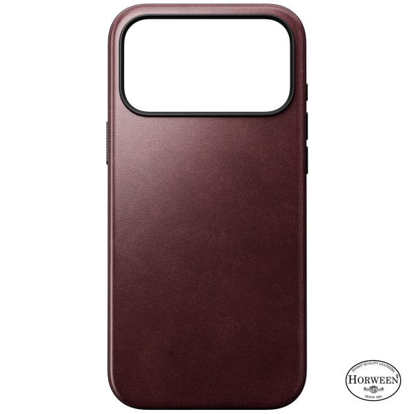 Nomad Modern Leather Case burgundy (Horween) - iPhone 18 Pro Max/17 Pro Max
