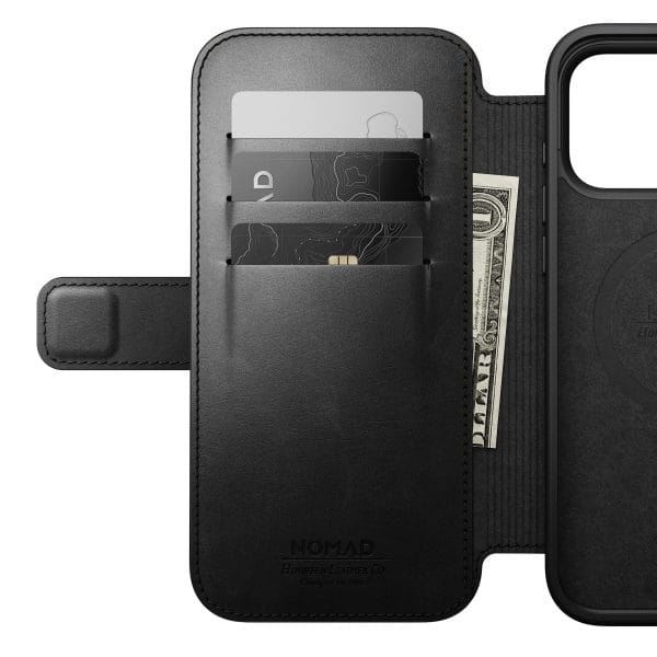 Nomad Modern Leather Folio black (Horween) - iPhone 18 Pro Max/17 Pro Max