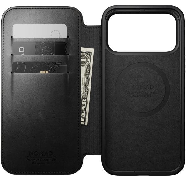 Nomad Modern Leather Folio black (Horween) - iPhone 18 Pro Max/17 Pro Max