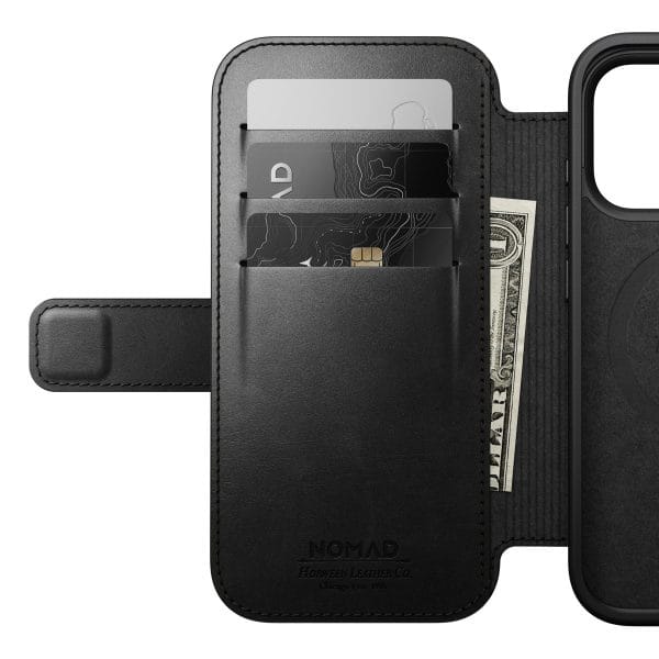 Nomad Modern Leather Folio black (Horween) - iPhone 18 Pro/17 Pro