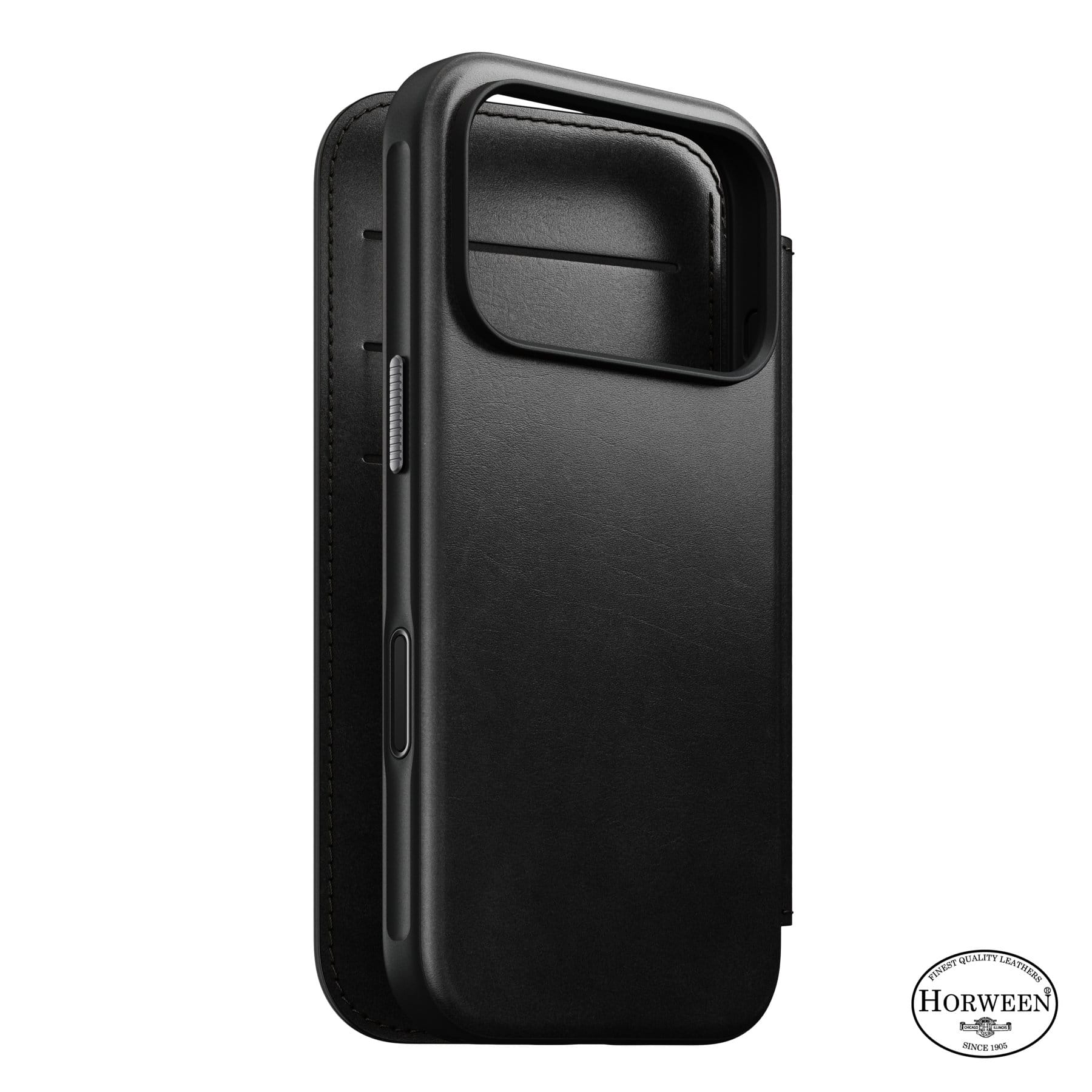 Θήκη Πορτοφόλι iPhone 18 Pro / 17 Pro Nomad Modern Leather Folio Black Horween