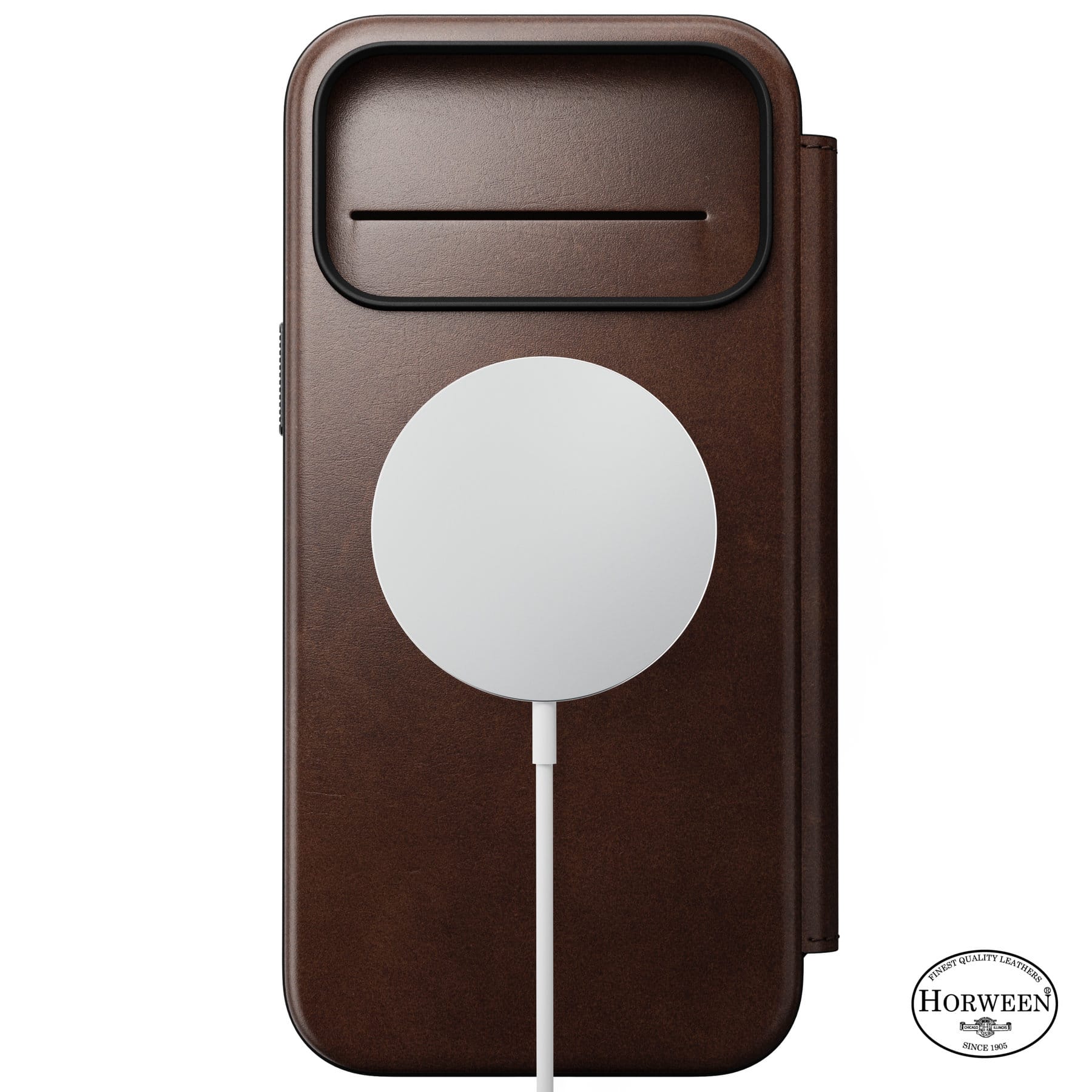 Nomad Modern Leather Folio rustic brown (Horween) - iPhone 18 Pro Max/17 Pro Max