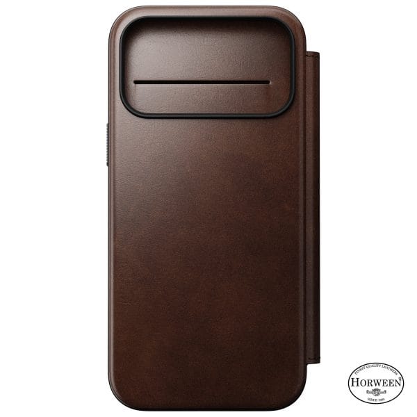 Nomad Modern Leather Folio rustic brown (Horween) - iPhone 18 Pro Max/17 Pro Max