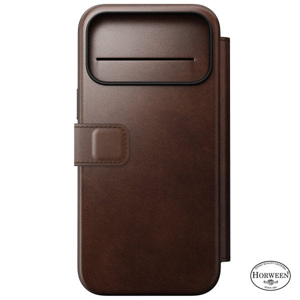 Nomad Modern Leather Folio rustic brown (Horween) - iPhone 18 Pro Max/17 Pro Max