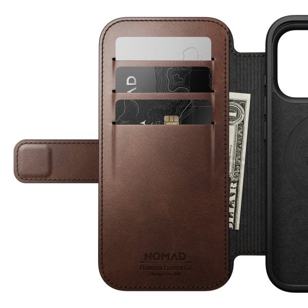 Nomad Modern Leather Folio rustic brown (Horween) - iPhone 18 Pro/17 Pro