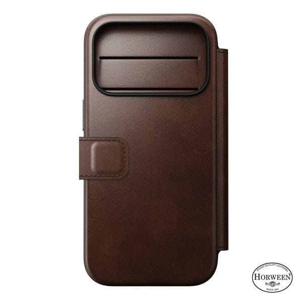 Nomad Modern Leather Folio rustic brown (Horween) - iPhone 18 Pro/17 Pro