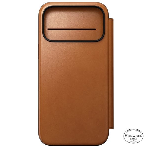 Nomad Modern Leather Folio saddle (Horween) - iPhone 18 Pro Max/17 Pro Max