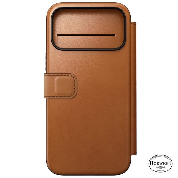 Nomad Modern Leather Folio saddle (Horween) - iPhone 18 Pro Max/17 Pro Max