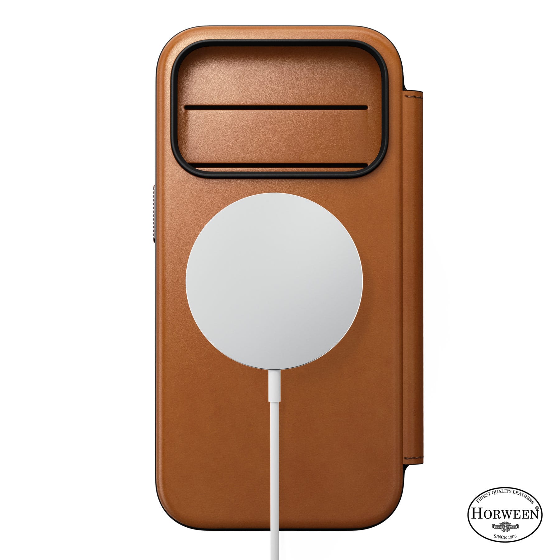 Nomad Modern Leather Folio saddle (Horween) - iPhone 18 Pro/17 Pro