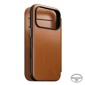 Θήκη Πορτοφόλι iPhone 18 Pro / 17 Pro Nomad Modern Leather Folio Saddle Horween