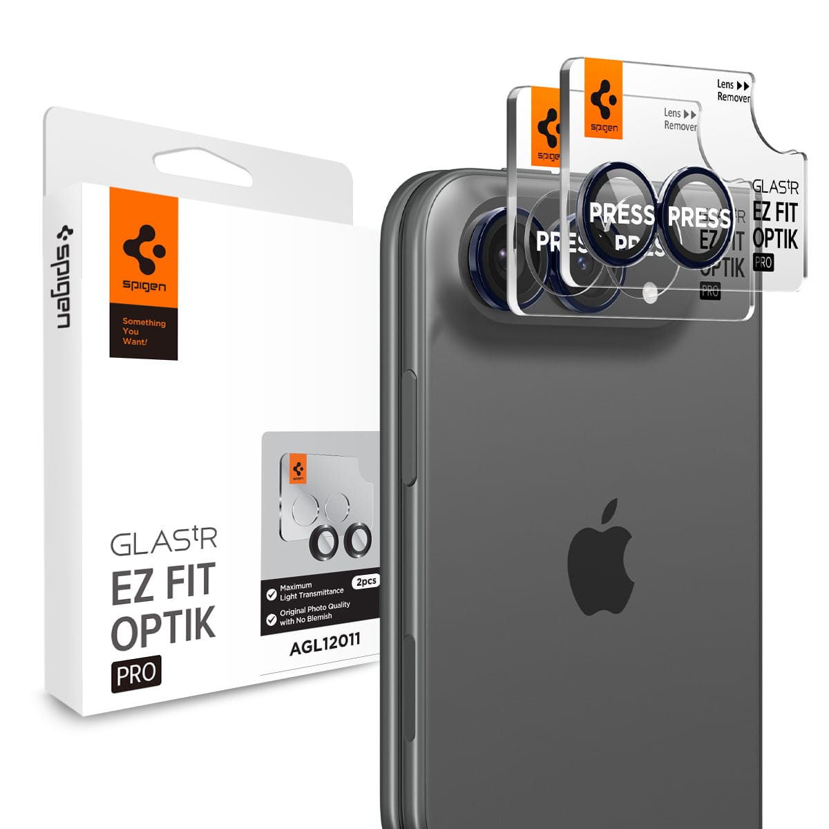 Τζάμι Προστασίας Κάμερας iPhone Duo Spigen Optik Pro EZ Fit 2-Pack Night Sky AGL12011