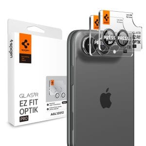 Τζάμι Προστασίας Κάμερας iPhone Duo Spigen Optik Pro EZ Fit 2-Pack Star White AGL12012
