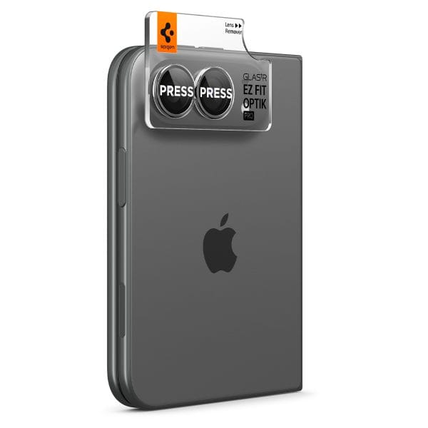 Spigen Glass tR EZ Fit Optik Pro 2 Pack white - iPhone Duo