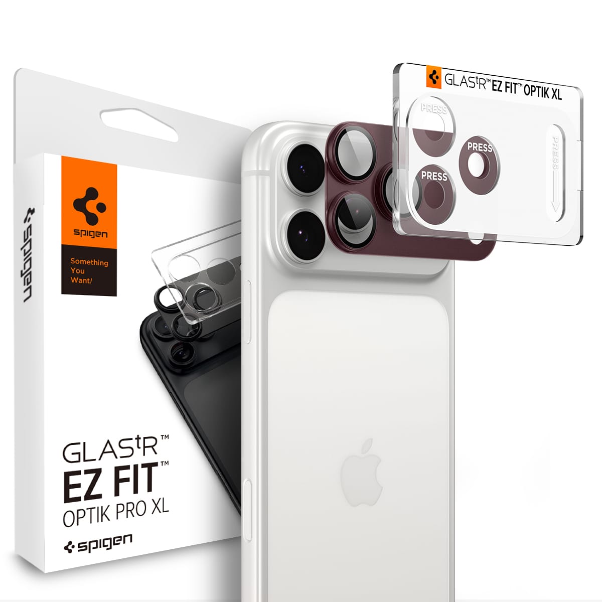 Τζάμι κάμερας iPhone 18 Pro Max Spigen Optik Pro XL EZ Fit Burgundy AGL12040